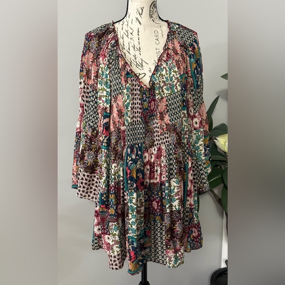 Floral Multicolor Women's Top - Picture 3 of 16